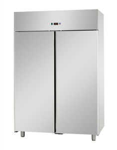 Master Cool  Stainless steel Freezer with two solid self-closing doors