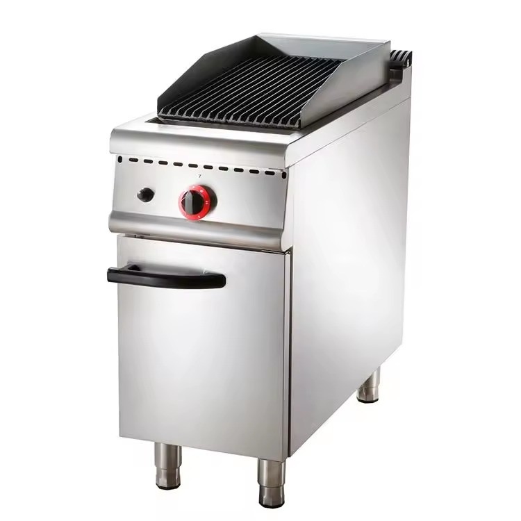 Gas Lava Rock Grill with cabinet