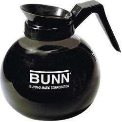 Bunn Decanter, Glass-blk (12cup)12cs